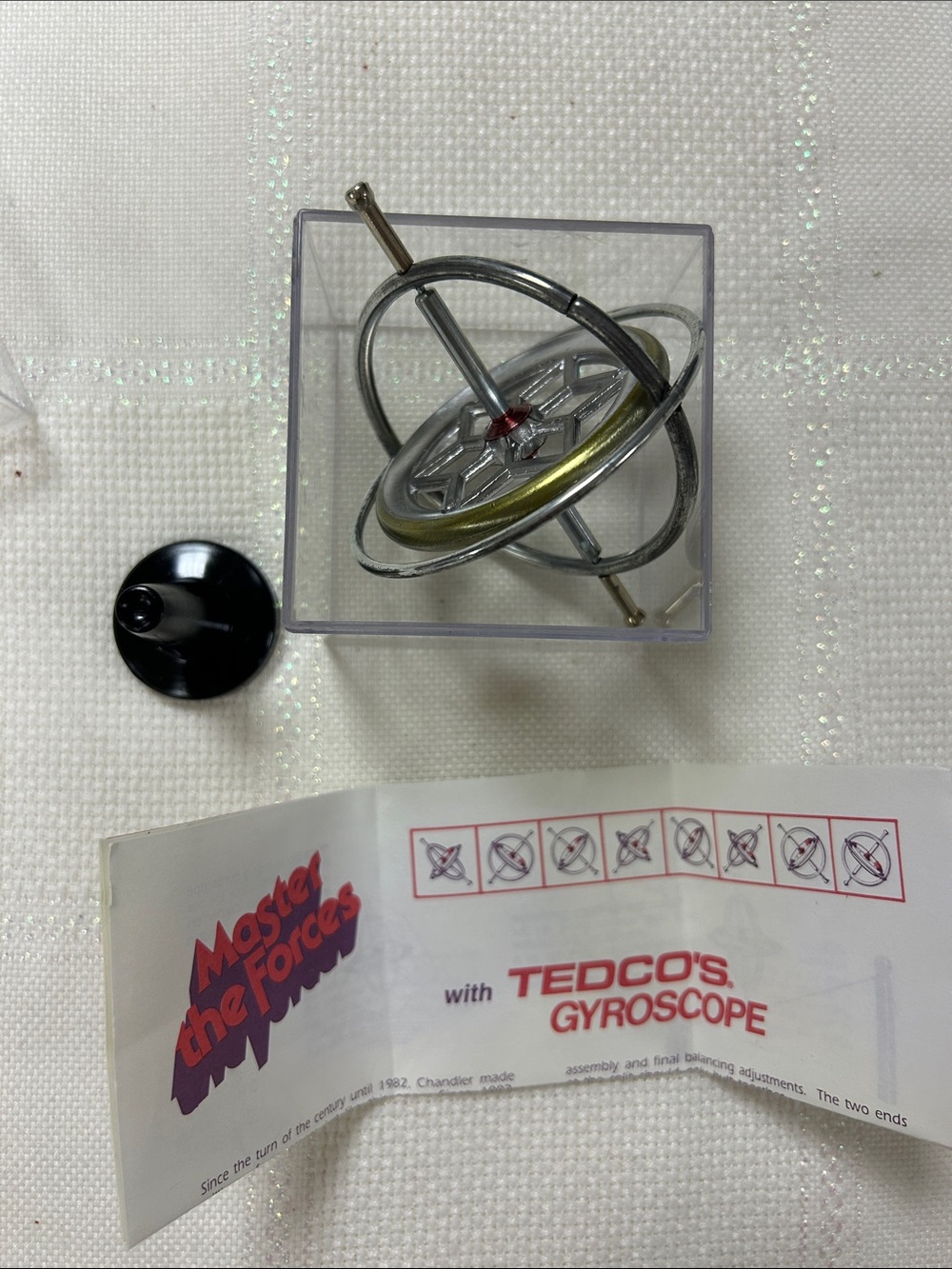 Tedco's Gyroscope Toy in Black and Silver image 2